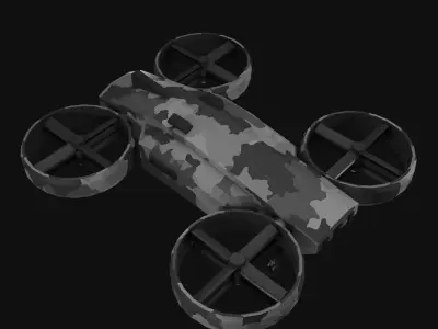 military cargo drone Low-poly 3D model