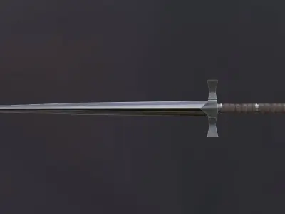 Two low-poly swords 3D models Low-poly 3D model Low-poly 3D model