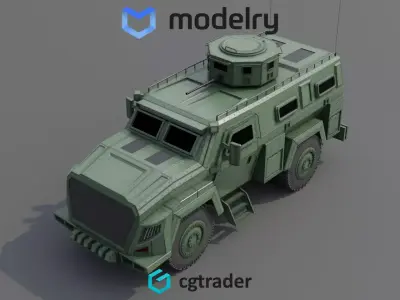 Military MRAP 3D model by OK3D