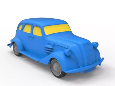 Toyota AA 1943 Classic Car 3D print model