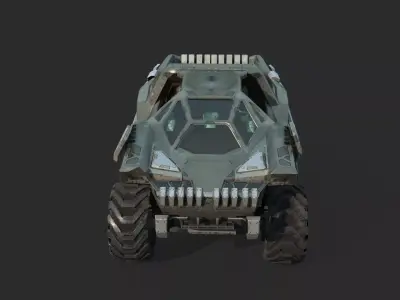 Sci-fi style pickup truck 3D model