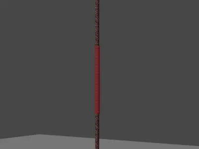 DOUBLE SIDED BLACK METAL SPEAR 3D model