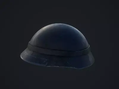 WW2 Helmet Low-poly 3D model