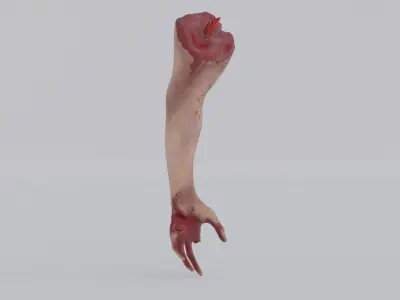 Accident hand Low-poly 3D model
