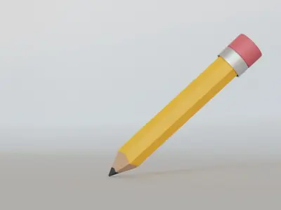 Pencil 3D illustration model 3D model
