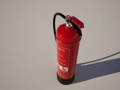  Fire Extinguisher Low-poly 3D model