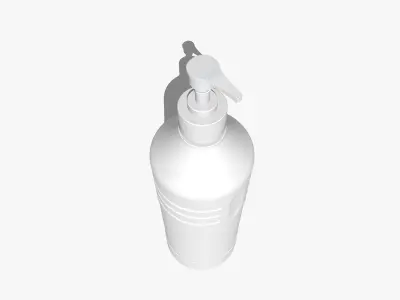 White Plastic Spray Bottle 3D model