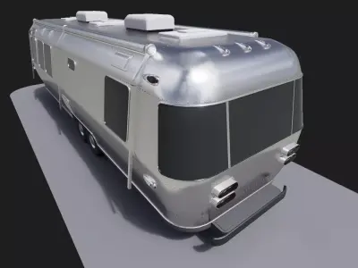 Airstream caravan camper mobile home RV 3d prop model 3D model