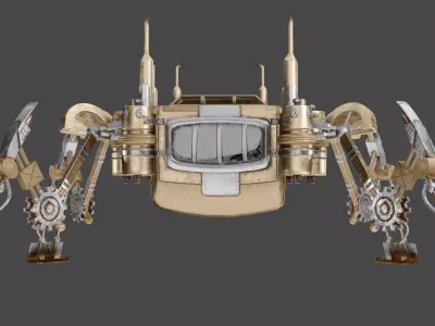 Steampunk Four-Legged Vehicle  3D model