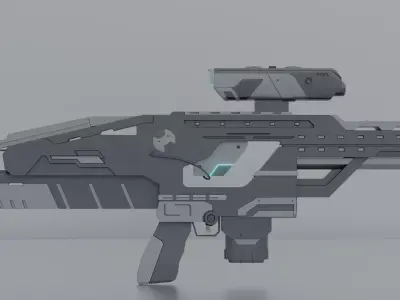 Sci-Fi Rifle Free 3D model