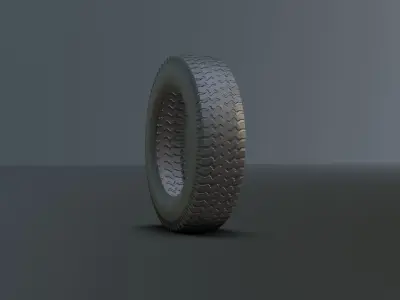 Tire for truck GAZ 3307 Free low-poly 3D model