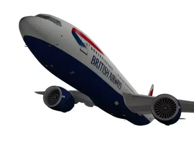 Boeing 777-200ER British Airways 3D model