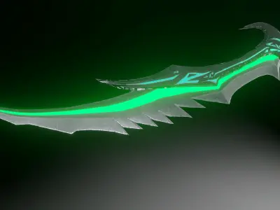 daedra sword  Low-poly 3D model