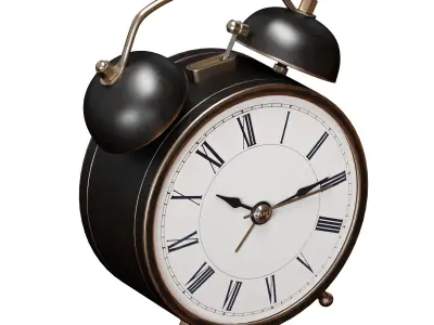 Old antique alarm clock 3D model
