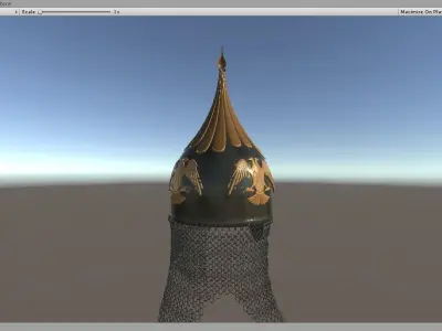 seljuk-helmet-eagle ornate hat hanging Free 3D model