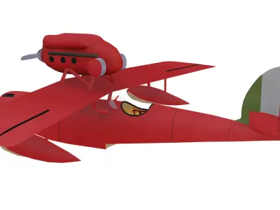 Macchi M33 Low-poly 3D model