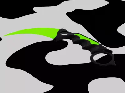 Karambit Knife Low-poly 3D model 5
