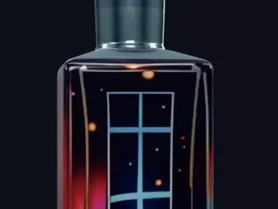 magic potion bottle Low-poly 3D model