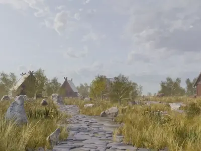 Village In Nature 3D model