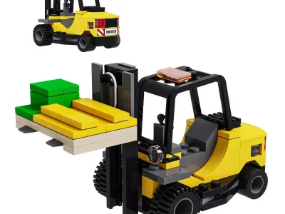 Lego 60198 Forklift truck 3D model