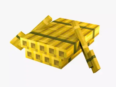 Minecraft Raft Rig Low-poly 3D model