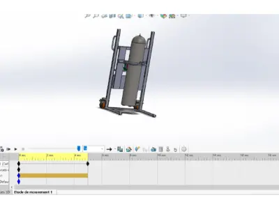 Mobile Hydraulic Gas Cylinder Lifter  3D model