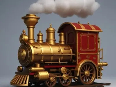 Royal Steam Express - Steampunk Fantasy Locomotive 3D print model
