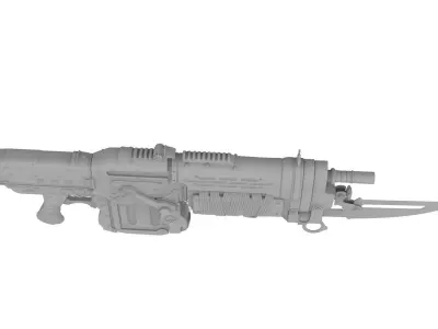 lancer rifle from gears of war 3D model