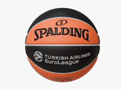 Spalding Euroleague Legacy TF 1000 Basketball Ball 3D model