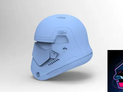 Stormtrooper First Order Helmet ready to 3dprint 3D model