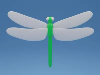 Cartoon Cute Dragonfly Toy 3D model