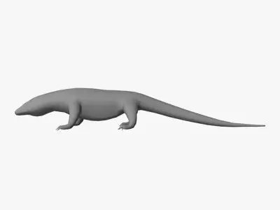 Low Poly Komodo Dragon Low-poly 3D model