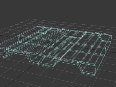 European wood pallet  Free low-poly 3D model