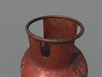 Gas bottle Low-poly 3D model buy