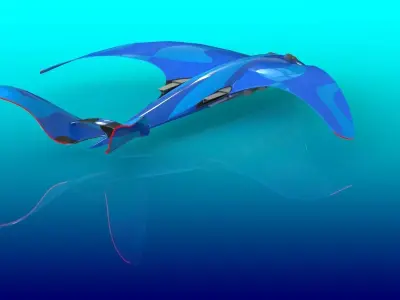 SeaBird futuristic sea creature 3D model