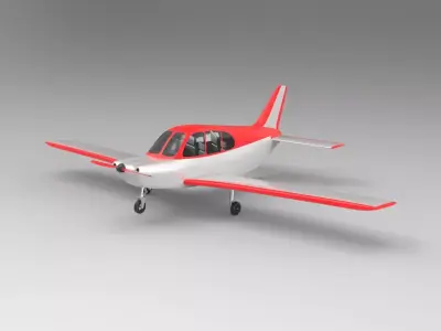 Classic Single-Engine Airplane - 3D Printable Model 3D model