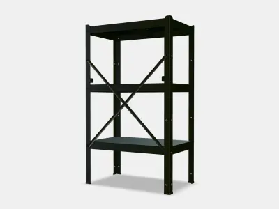 BROR Shelving unit 3 Low-poly 3D model