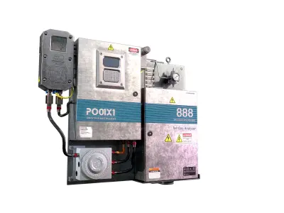 Industrial Tail Gas Analyzer Low-poly 3D model