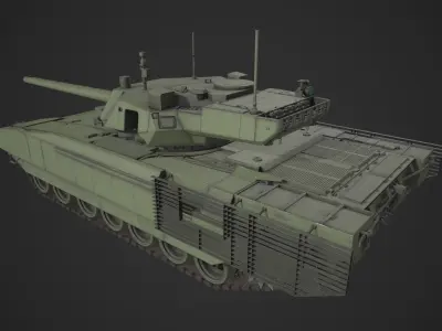 T-14 Armata MBT Low-poly 3D model