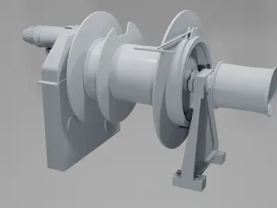 mooring winch 3D model by alexwweraw1