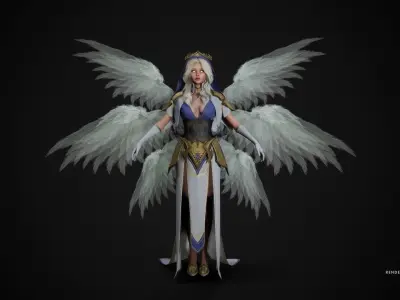 Seraphim Low-poly 3D model