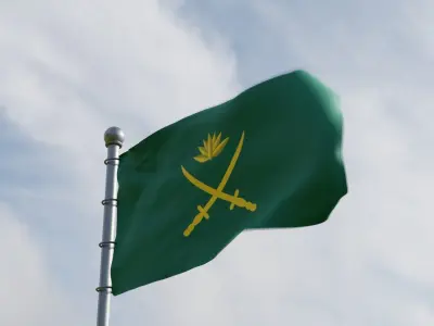 Animated Bangladesh Flags  3D model