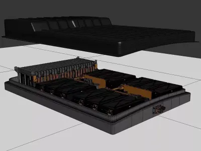 Lithium-ion battery for automobiles 3D model