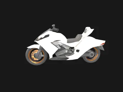 Nexus X-9000 Ultra-Detailed Futuristic Motorbike Low-poly 3D model