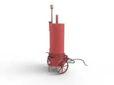 Carbide Welding Tank Low-poly 3D model