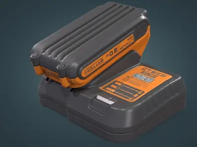 Battery Charging Station Low-poly 3D model