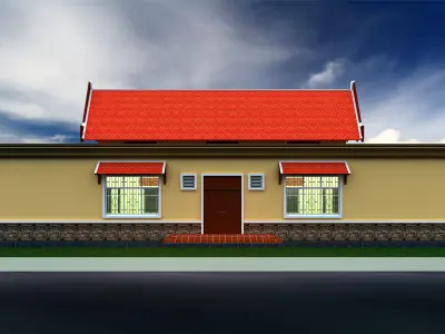commercial public building 3D model
