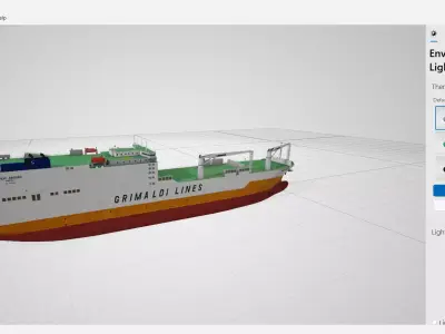 RO-RO Ship GREAT ABIDJAN Low-poly 3D model