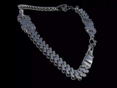 Clasp Chain 2 Low-poly 3D model