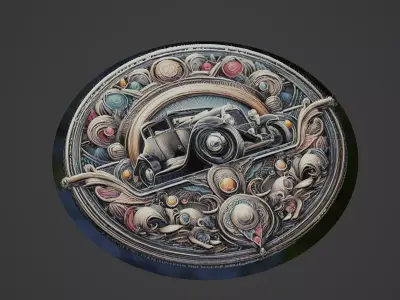 Car Pendant Medallion 3D print model 128